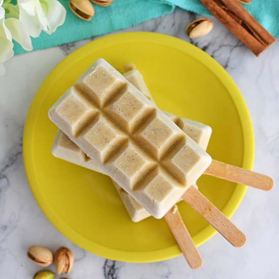 Pistachio and Almond Kulfi Ice Pops