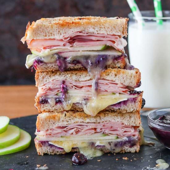 Ham & Brie Grilled Cheese Sandwich