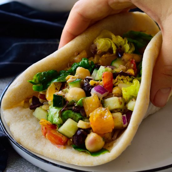 Mediterranean Chickpea Salad Pita