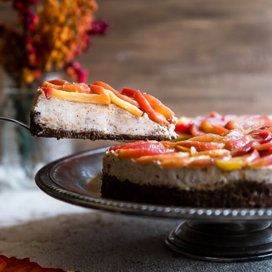 Honey Apple Goat Cheese Cheesecake