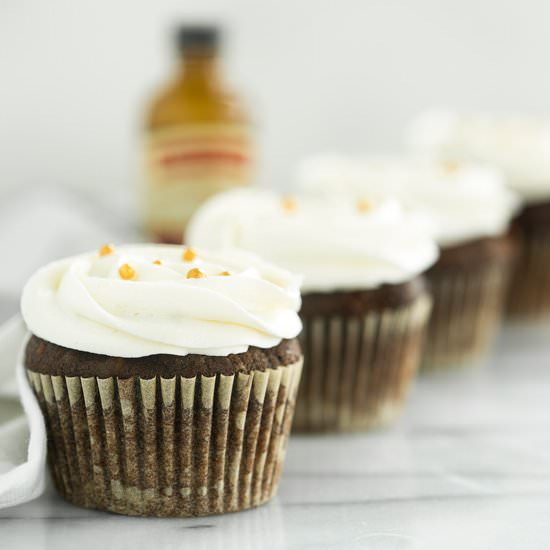 Mexican Chocolate Zucchini Cupcakes