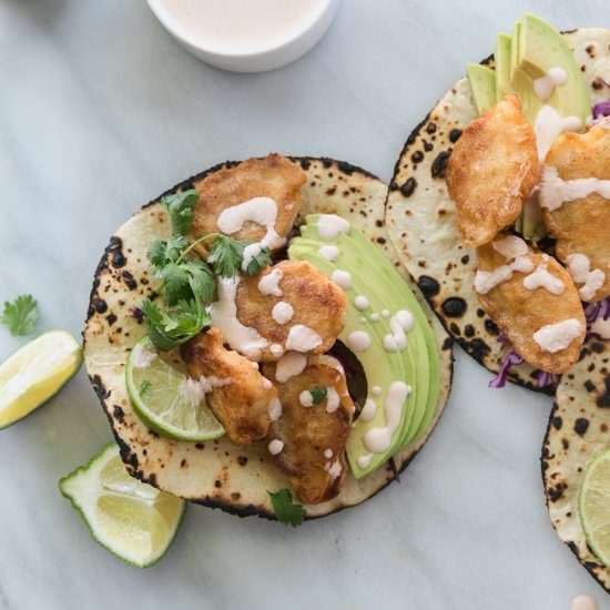 Beer Battered Crispy Fish Tacos