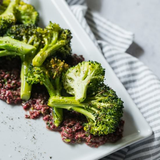 Roasted Broccoli Olive Tapenade