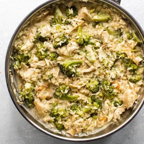 One-Pan Creamy Chicken and Rice