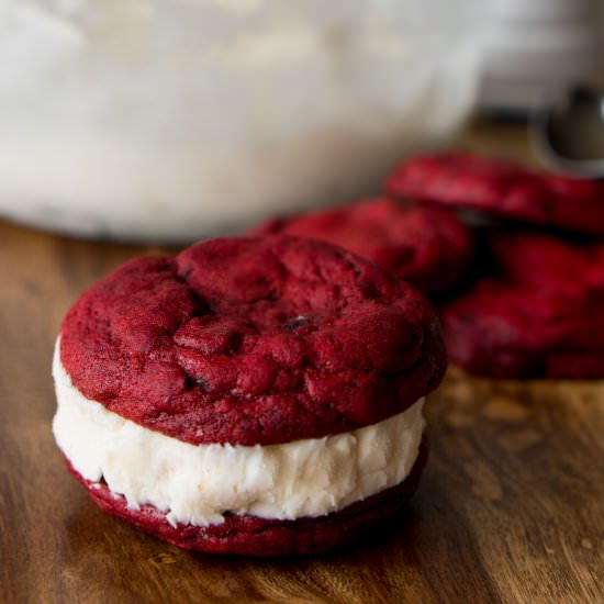 Red Velvet Ice Cream Sandwiches