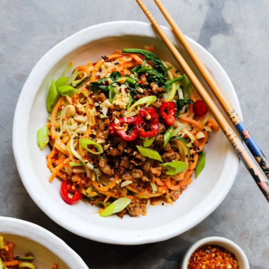 Spicy Dan Dan Zoodles with Chicken