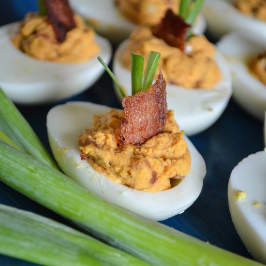 Smoky Bacon Deviled Eggs