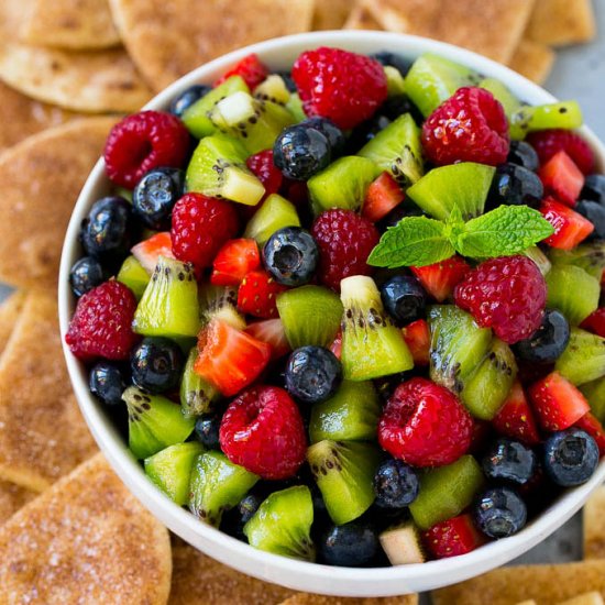 Fruit Salsa with Cinnamon Chips