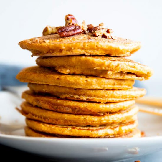 Pumpkin Oatmeal Pancakes