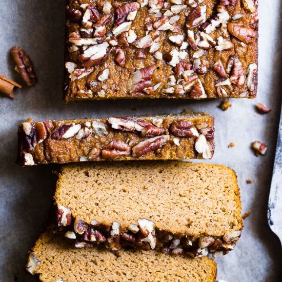 Gluten Free Paleo Pumpkin Bread