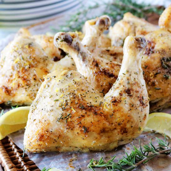 Crispy Baked Chicken Leg Quarters