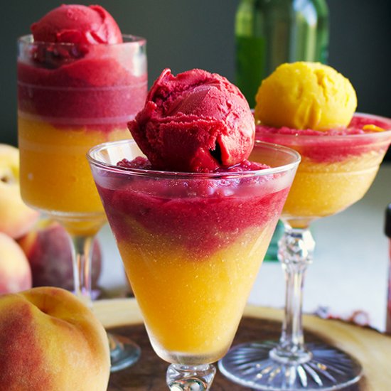 Fruity Sorbet Wine Slushies