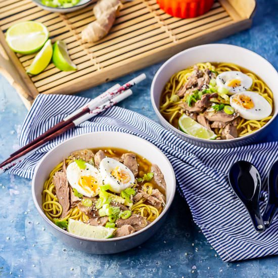 Leftover Turkey Soup with Noodles