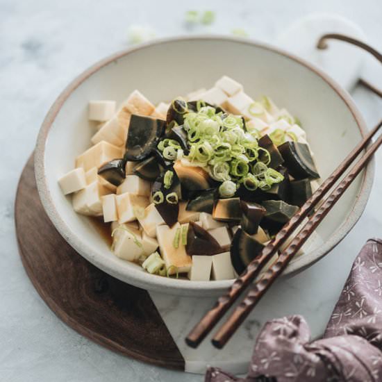 Tofu with Century Egg Salad