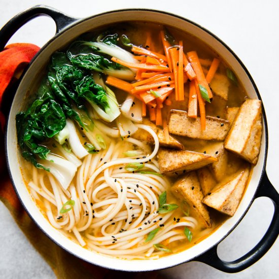 Ginger Miso Udon Noodles