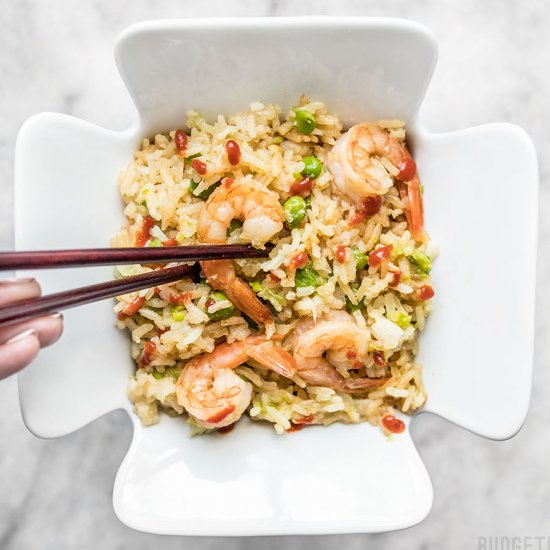 Rice Cooker Teriyaki Shrimp & Rice