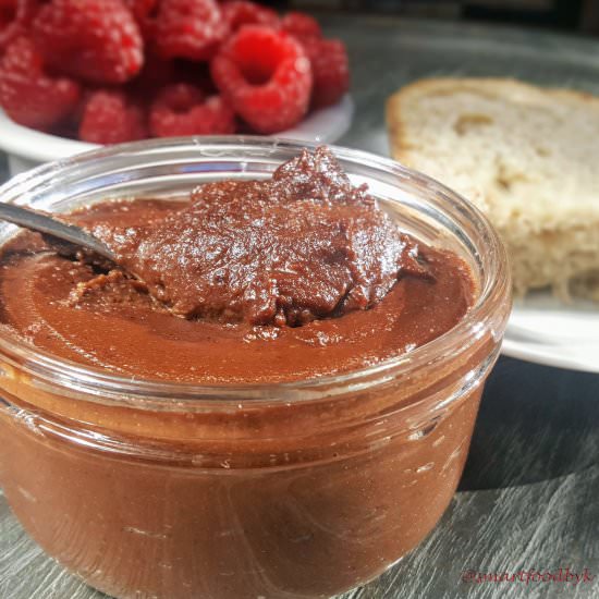 Homemade hazelnut-chocolate spread