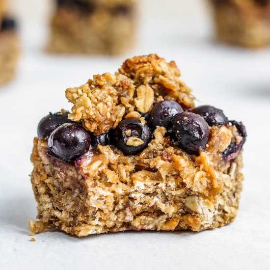 BLUEBERRY BUTTERSCOTCH FLAPJACKS