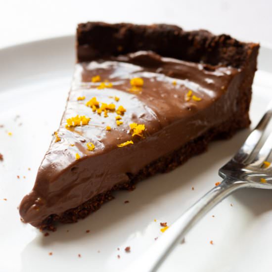 Vegan Chocolate Orange Tart