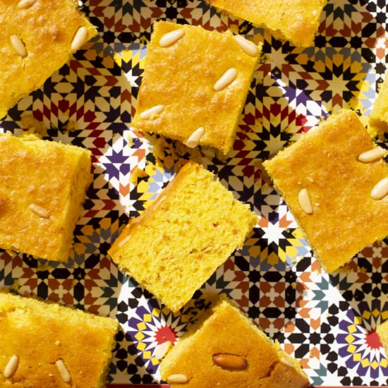 Lebanese Turmeric Anise Cake Sfouf