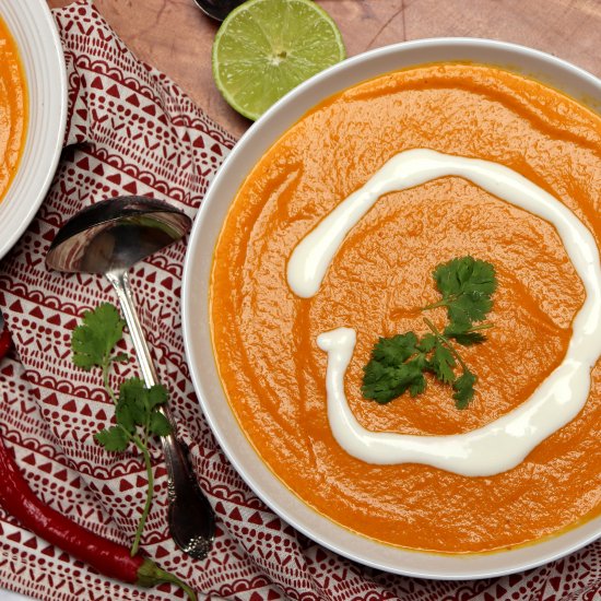 Thai Peanut Pumpkin Curry Soup