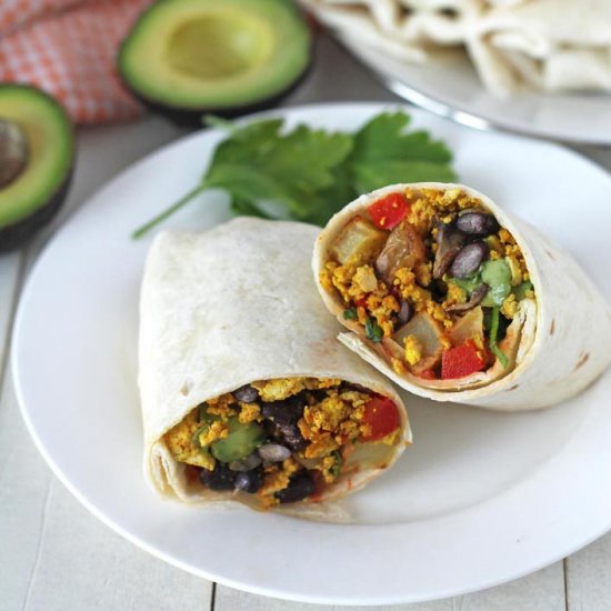 Tofu Breakfast Burritos