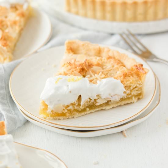 Vegan Lemon Coconut Frangipane Tart