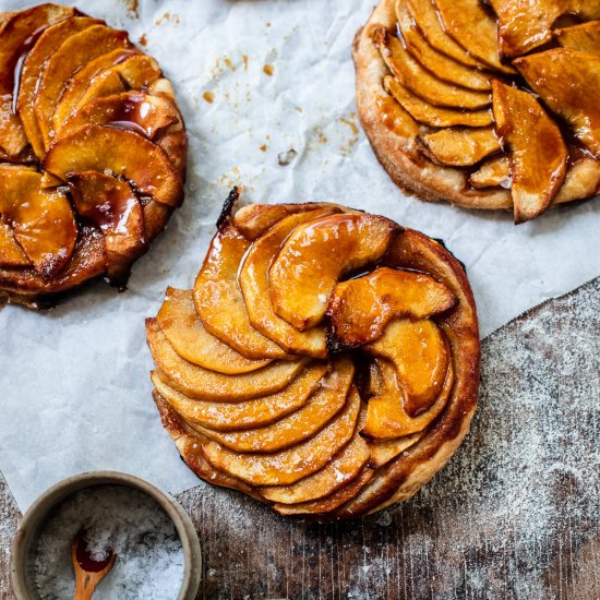 salted caramel apple tartlets