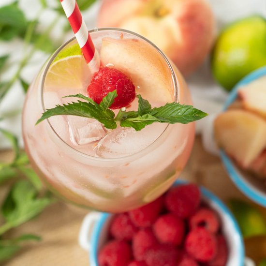 Raspberry Peach Mojito