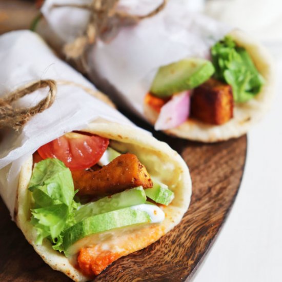 Vegetarian Shawarma Wraps