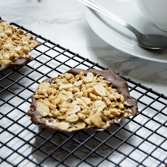 Chocolate coated Florentines