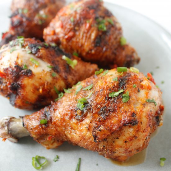 Harrissa Grilled Drumsticks