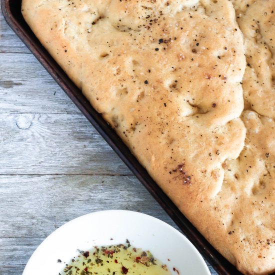 Sea Salt & Cracked Pepper Focaccia