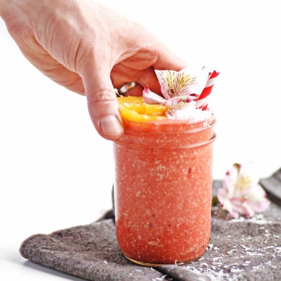 Strawberry lemon coconut smoothie