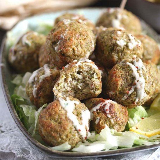 Baked Broccoli and Cauliflower Ball