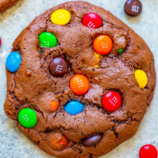 Chocolate Cake Mix M&M Cookies