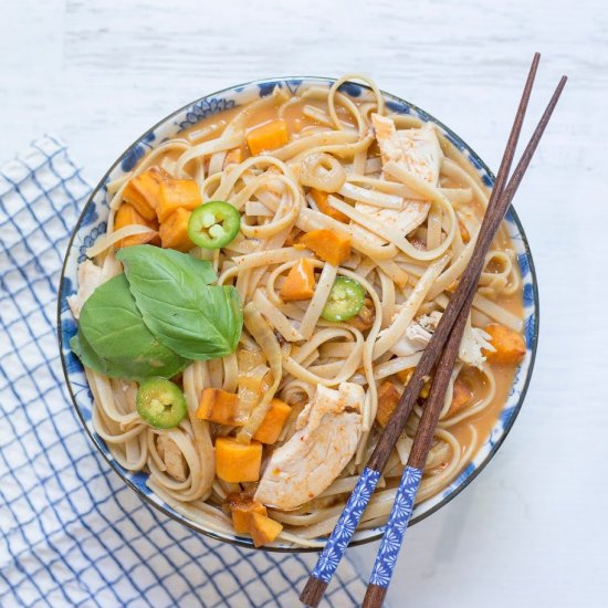 Asian Noodle Soup with Sweet Potato