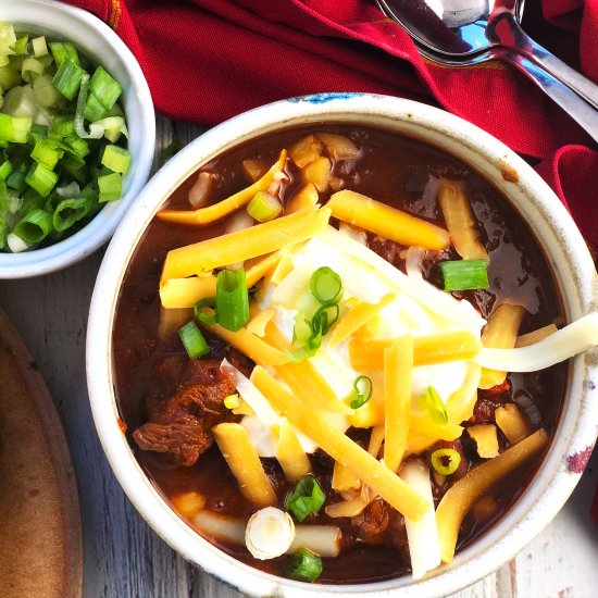 Spicy Ancho Beef Chili