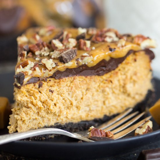 Turtle Pumpkin Cheesecake