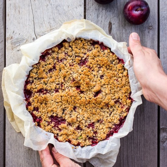 Vegan Plum Crumble