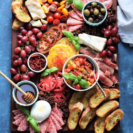 Heirloom Bruschetta Cheese Board