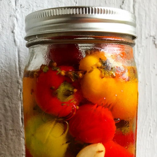 Pickled Baby Bell Peppers