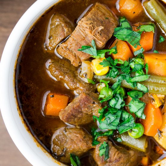 Instant Pot Vegetable Beef Soup