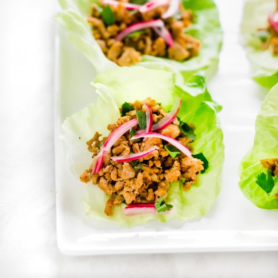 Thai Chicken Lettuce Wraps