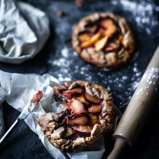 Plum and Peach Wheat Galettes