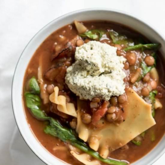 Vegan Lasagna Soup