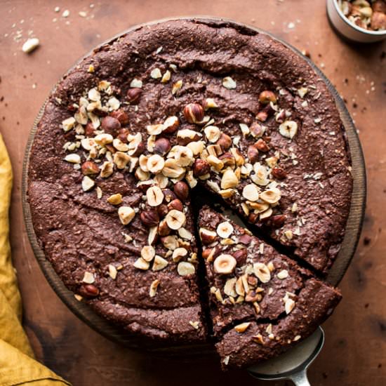 Vegan chocolate hazelnut torte