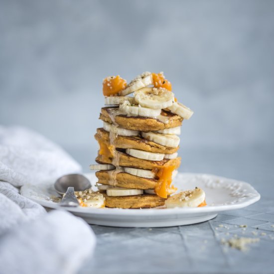 BUTTERNUT PUMPKIN & ALMOND PANCAKES