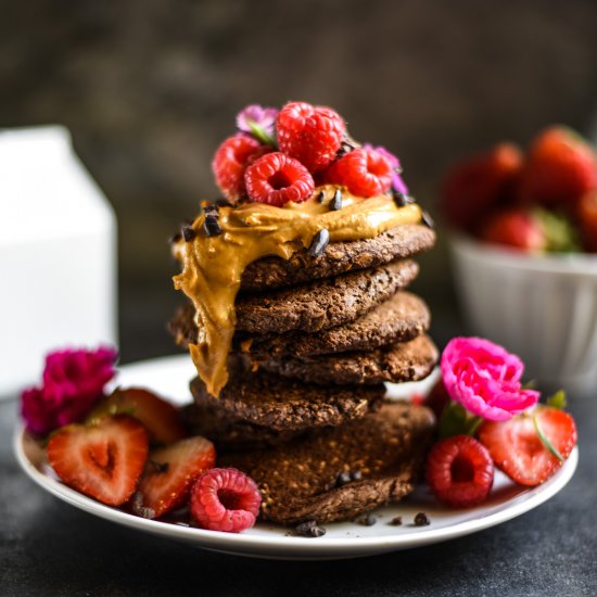 Chocolate Oat Pancakes (V+GF)