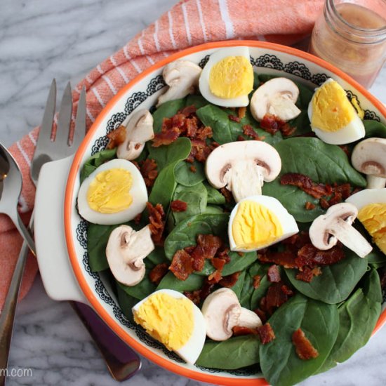 Spinach Salad with Bacon Dressing